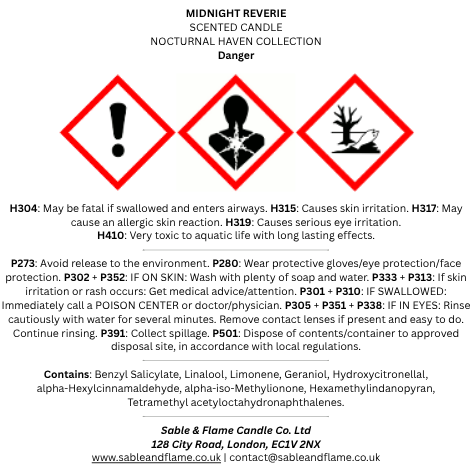 Midnight Reverie | 30cl Matte Black Glass Candle