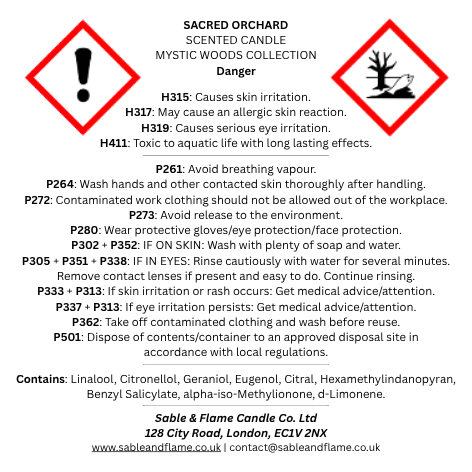 Sacred Orchard | 30cl Matte Black Glass Candle