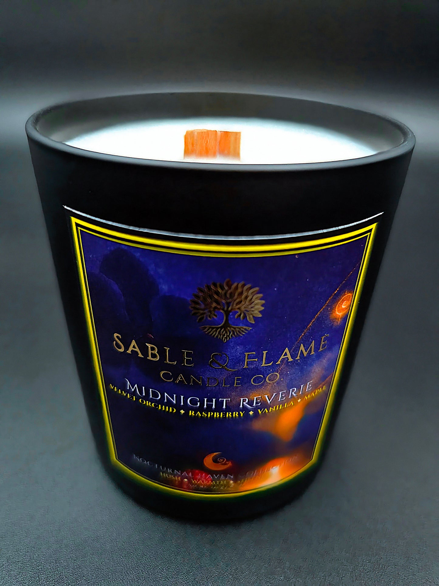 Midnight Reverie | 30cl Matte Black Glass Candle