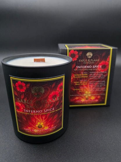 Inferno Spice | 30cl Matte Black Glass Candle