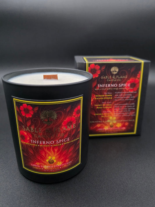 Inferno Spice | 30cl Matte Black Glass Candle