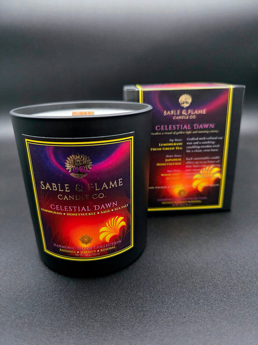 Celestial Dawn | 30cl Matte Black Glass Candle