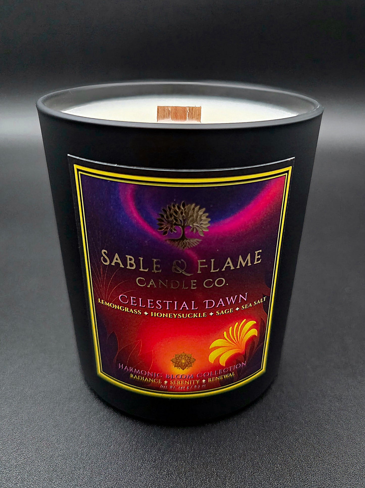 Celestial Dawn | 30cl Matte Black Glass Candle