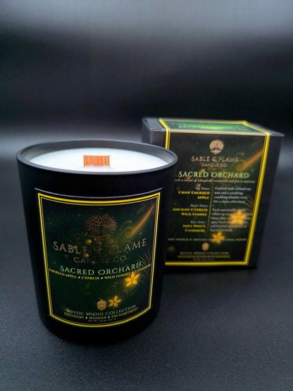 Sacred Orchard | 30cl Matte Black Glass Candle