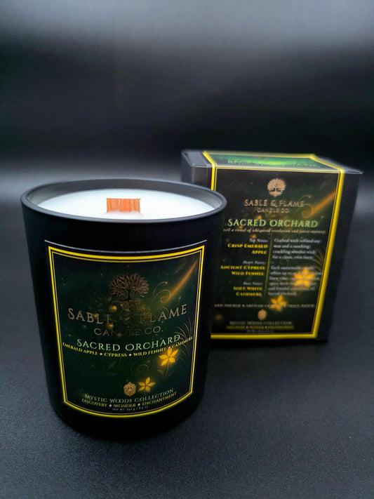 Sacred Orchard | 30cl Matte Black Glass Candle