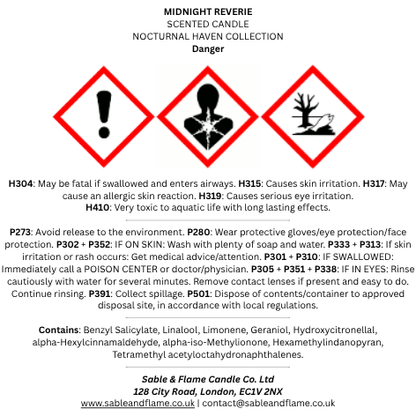 Midnight Reverie | 30cl Matte Black Glass Candle