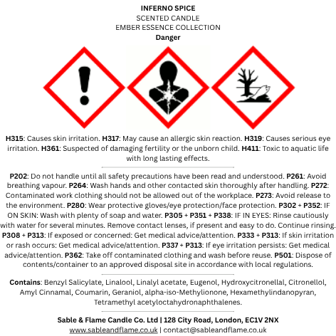 Inferno Spice | 30cl Matte Black Glass Candle