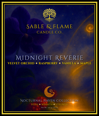 Midnight Reverie | 30cl Matte Black Glass Candle