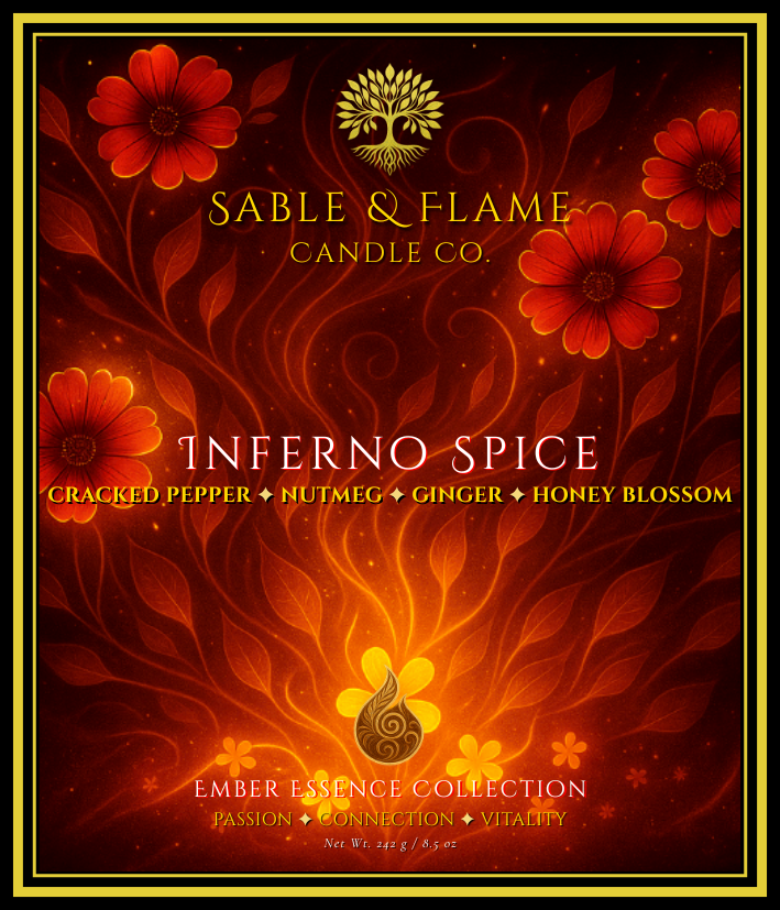 Inferno Spice | 30cl Matte Black Glass Candle