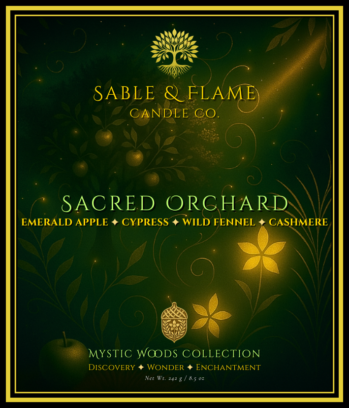 Sacred Orchard | 30cl Matte Black Glass Candle